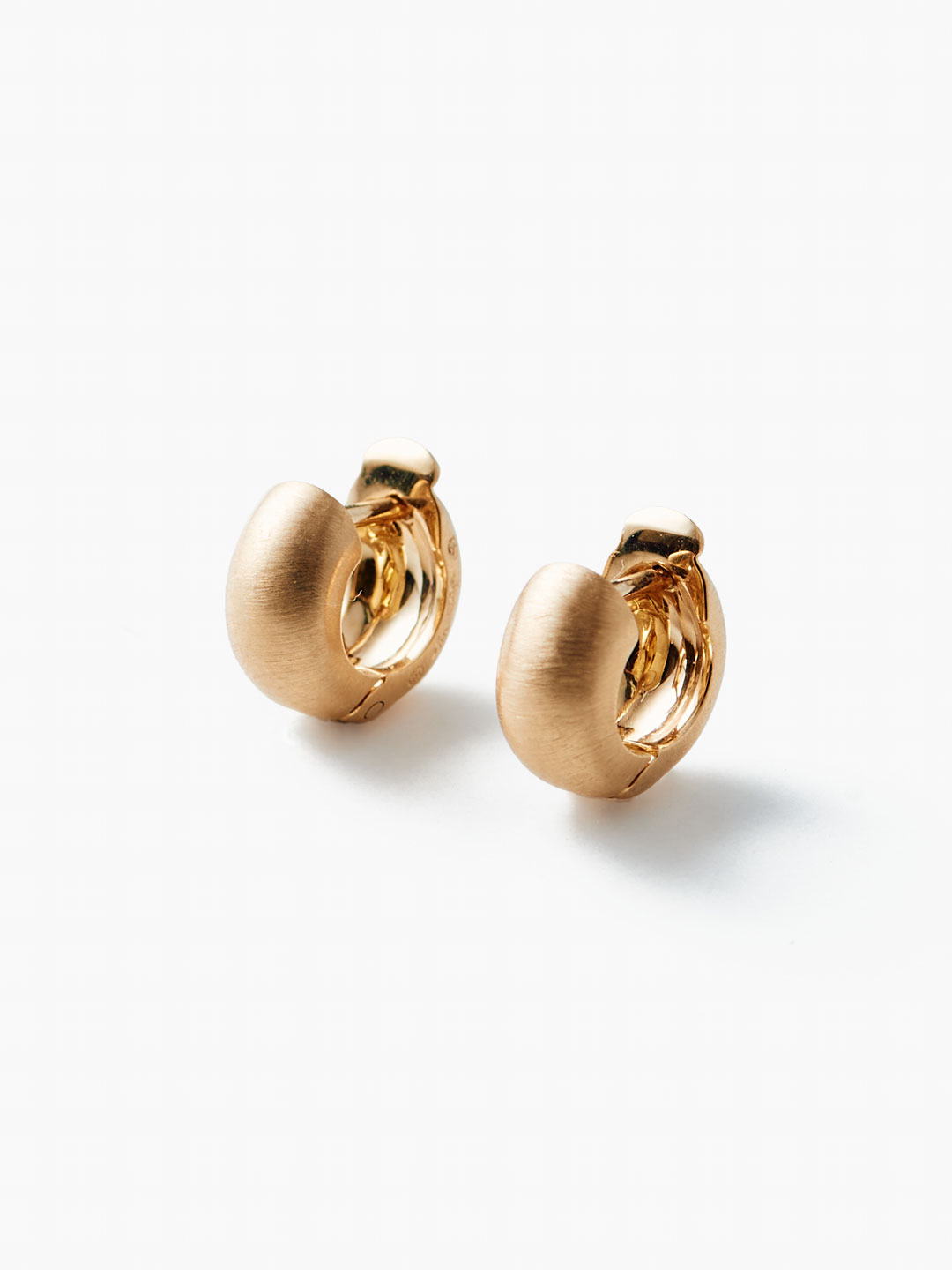 Humete Bauhaus Pierced Earrings S - Yellow gold